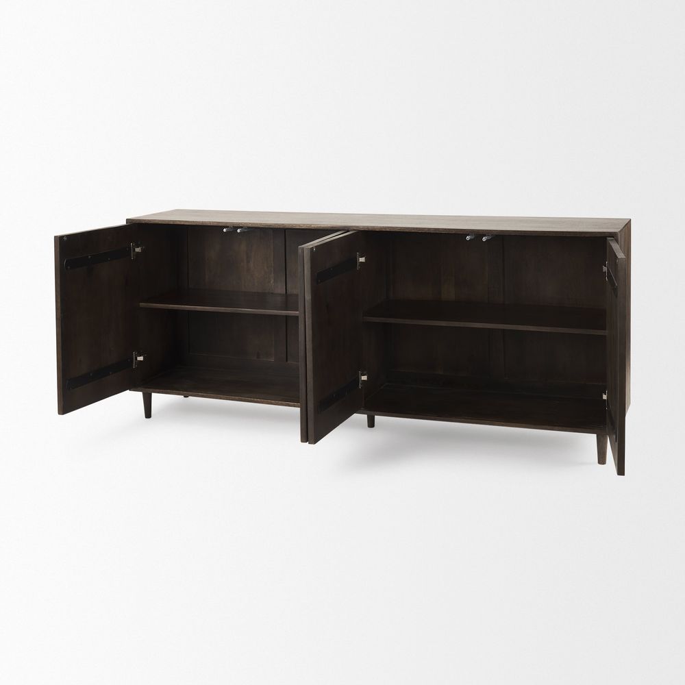 Gerrick Dark Brown | 4-Door Sideboard