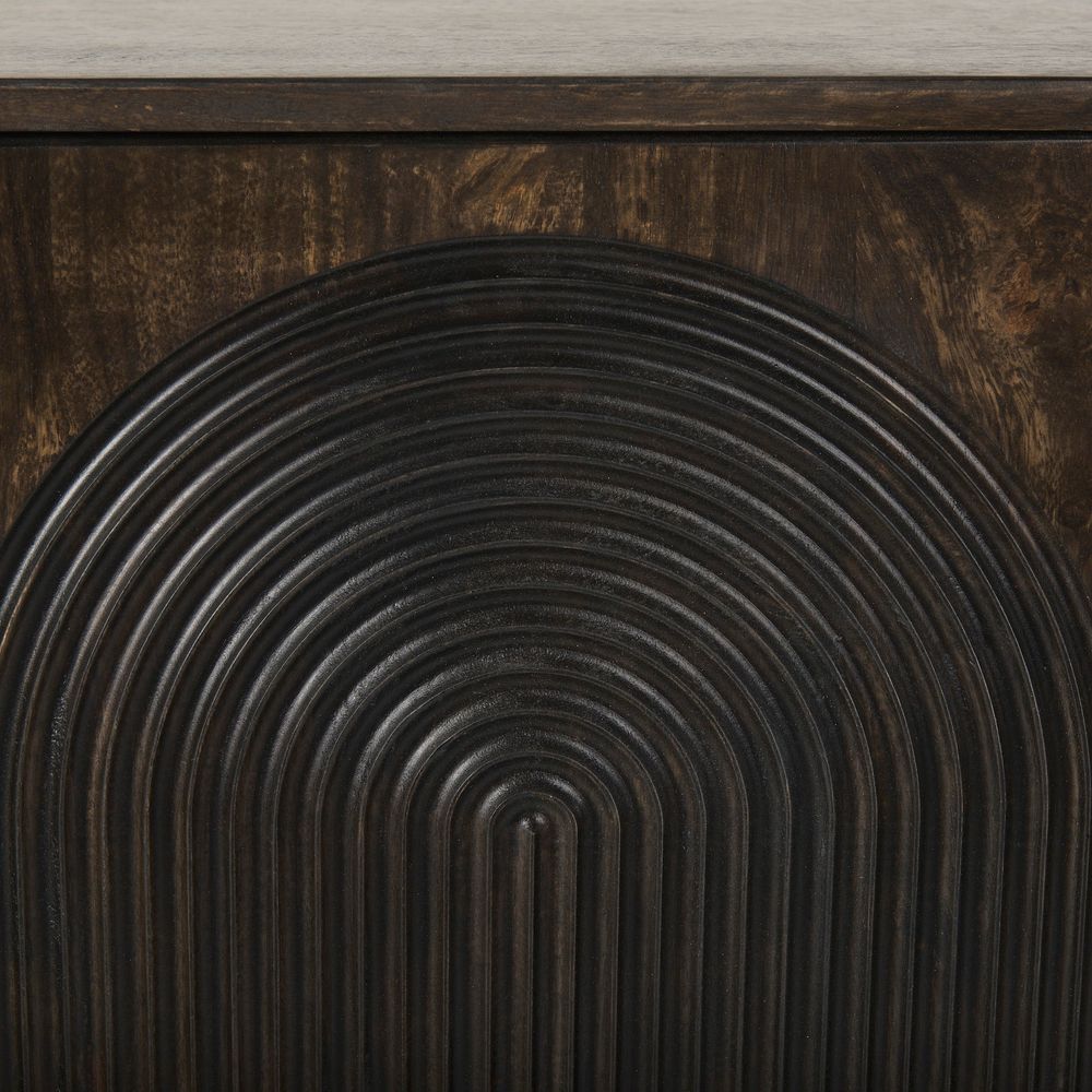 Gerrick Dark Brown | 4-Door Sideboard