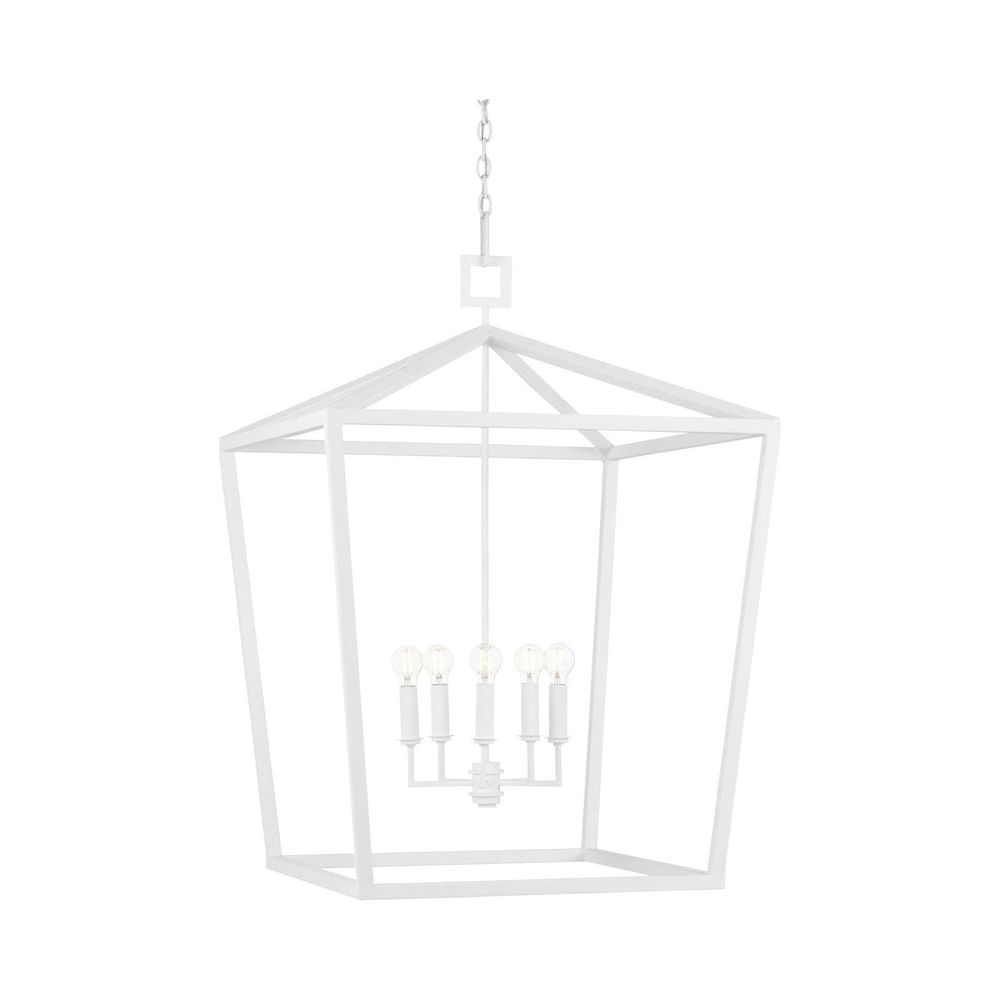 Chandeliers Denison Large White Lantern