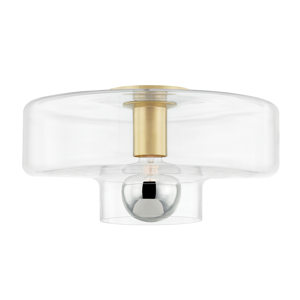 Iona 1 Light Flush Mount-Mitzi-HVL-H524501-AGB-Flush MountsAged Brass-1-France and Son