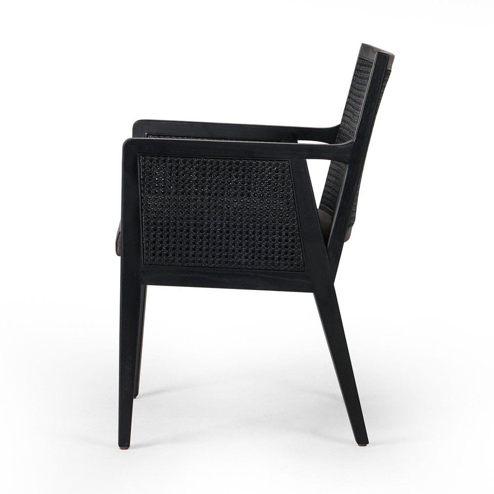 Antonia Cane Dining Armchair - Ebony and Charcoal