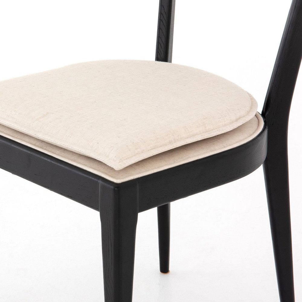 Britt Dining Chair - Black with Savile Flax - Open Box