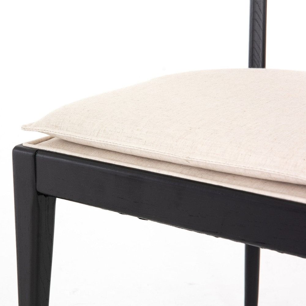 Britt Dining Chair - Black with Savile Flax - Open Box