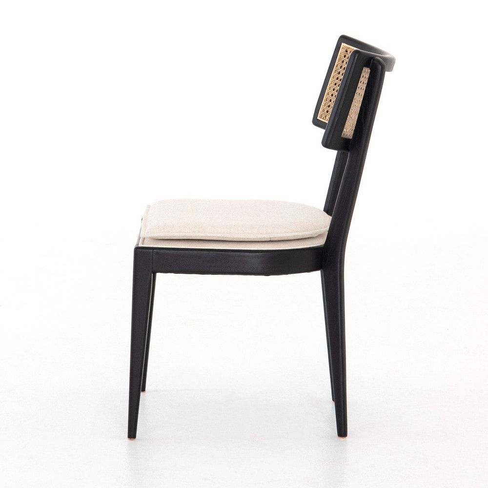 Britt Dining Chair - Black with Savile Flax - Open Box