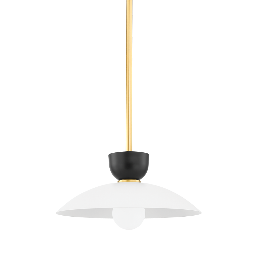 Whitley 1 Light Small Pendant-Mitzi-HVL-H481701S-AGB-PendantsAged Brass-1-France and Son