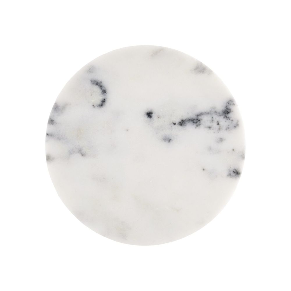 Side Tables Quince White Marble Accent Table