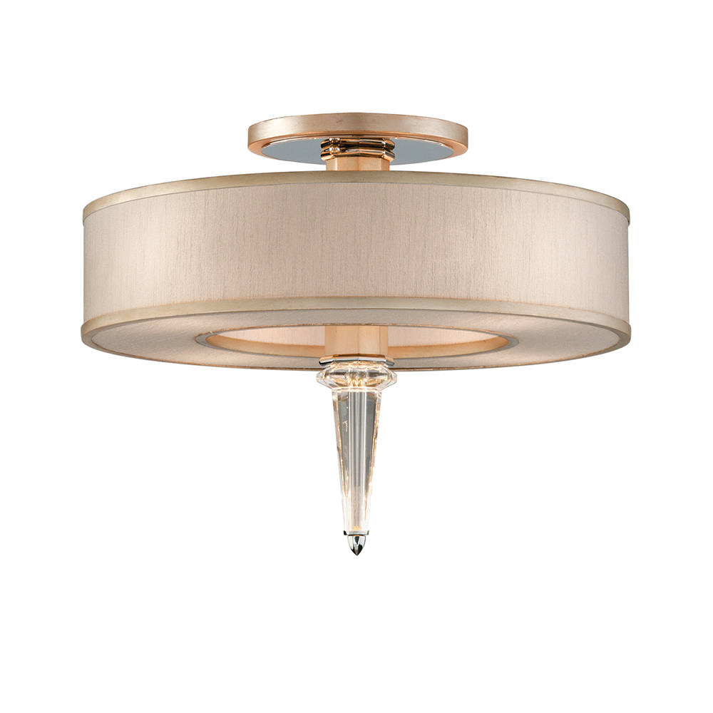 Flush Mounts Harlow Semi Flush - Warm Silver Leaf 8 Lights