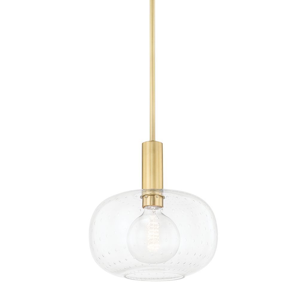 Harlow 1 Light Pendant-Mitzi-HVL-H403701-AGB-PendantsAged Brass-1-France and Son
