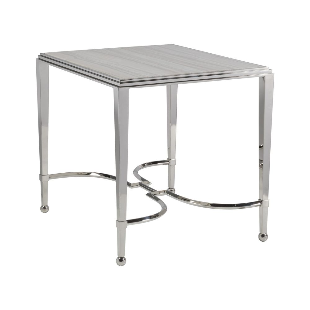 Ss Sangiovese End Table W/Mt - Stainless Steel