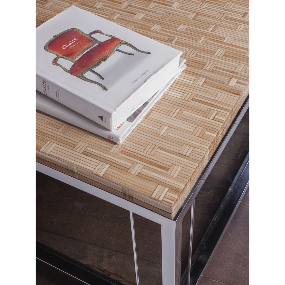 Thatch Rectangular Cocktail Table - Light Golden Brown