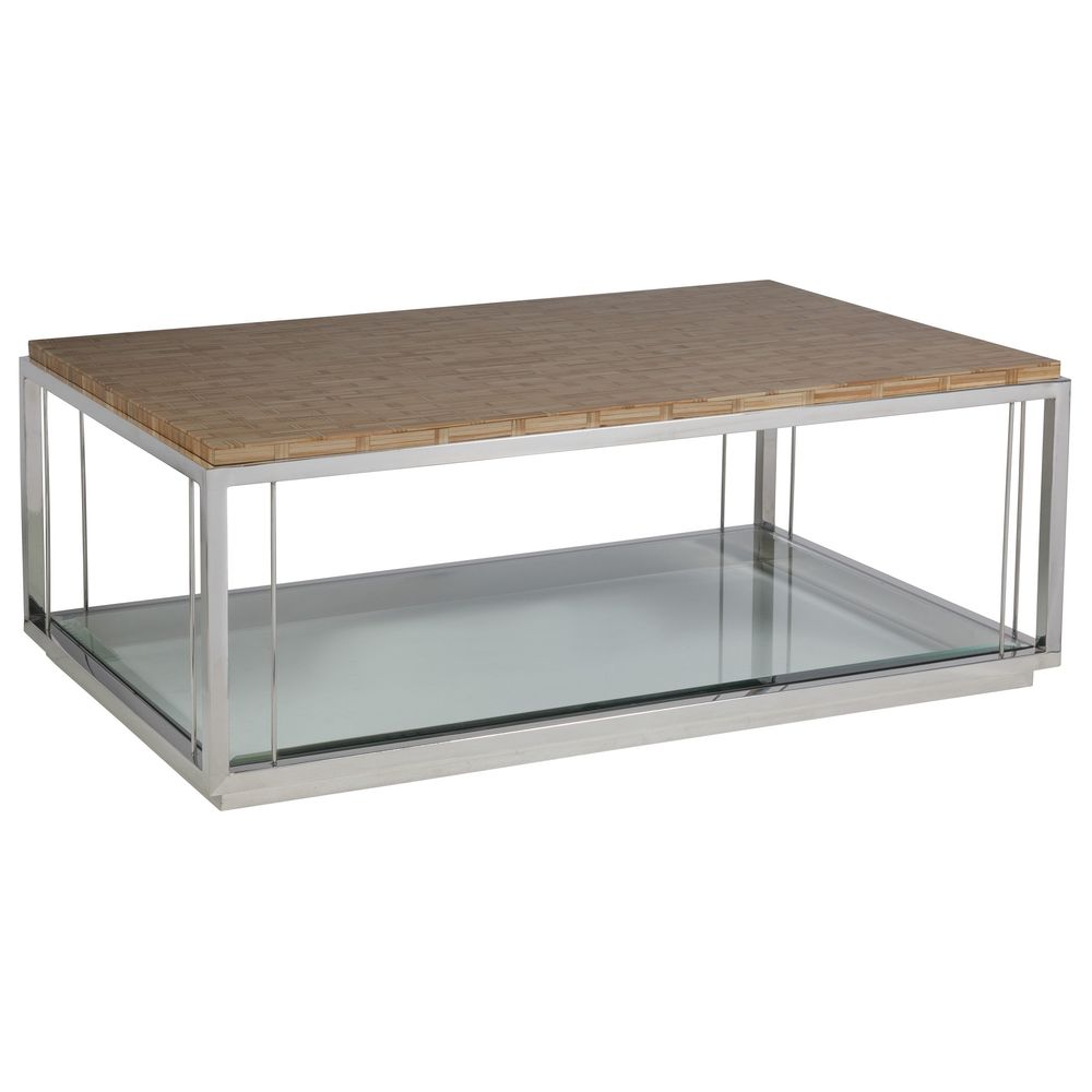 Thatch Rectangular Cocktail Table - Light Golden Brown