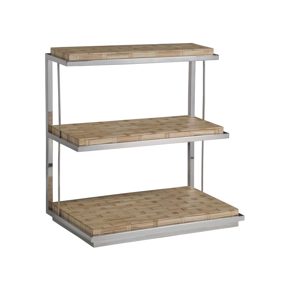 Thatch Three Tier Spot Table - Light Golden Brown