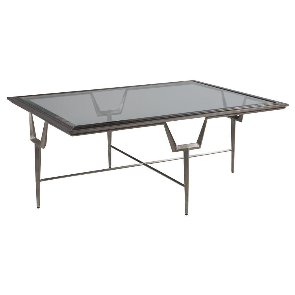 Voila Rectangular Cocktail Table - Silver Leaf