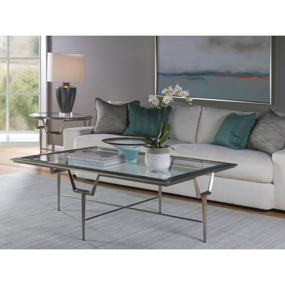 Voila Rectangular Cocktail Table - Silver Leaf