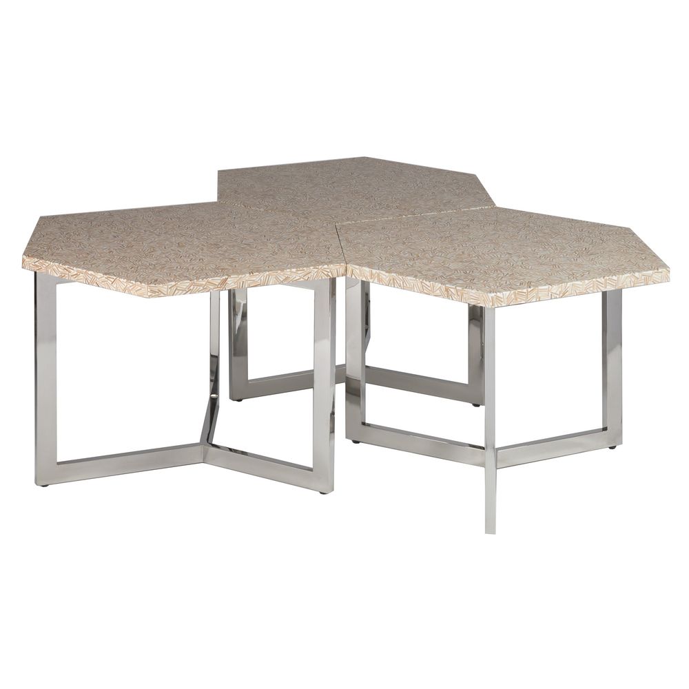 Inamorata Hexagonal Cluster Bunching Table - Stainless Steel