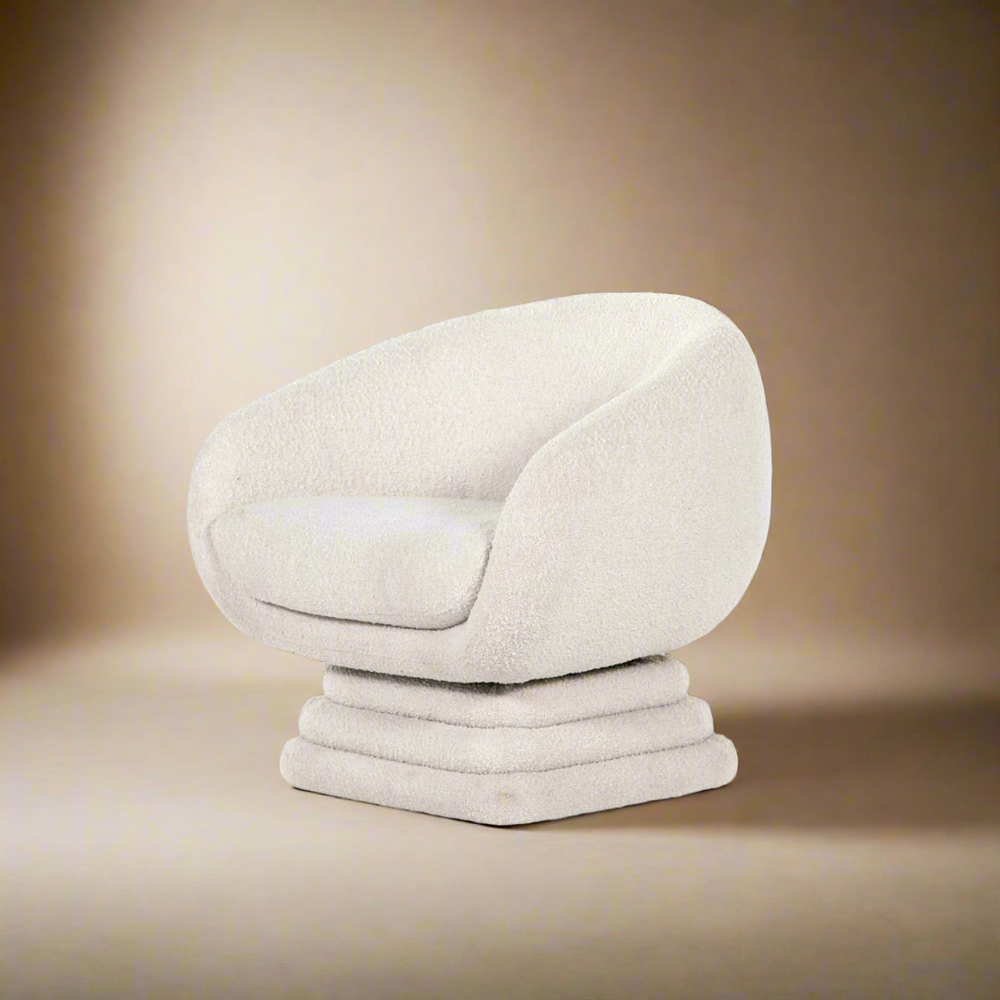 Daisy Swivel Chair - Knoll Natural Boucle
