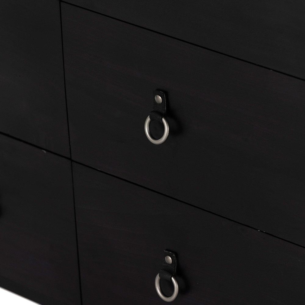Isador 6 Drawer Dresser - Black Wash Poplar