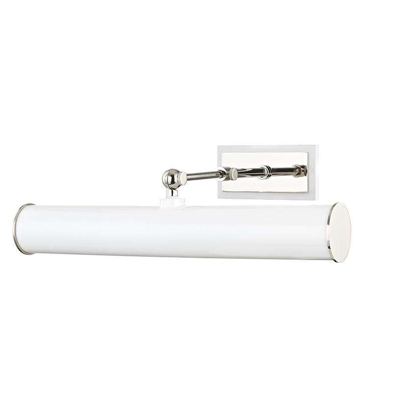 Holly 2 Light Picture Light-Mitzi-HVL-HL263202-PN/WH-Wall LightingSilver/White-4-France and Son