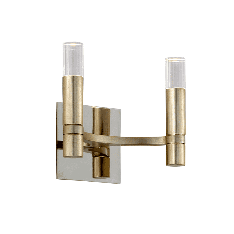 Nexus 2Lt Wall Sconce Satin Silver Leaf-Corbett Lighting-CORBETT-258-12-WSL-Wall Lighting-1-France and Son