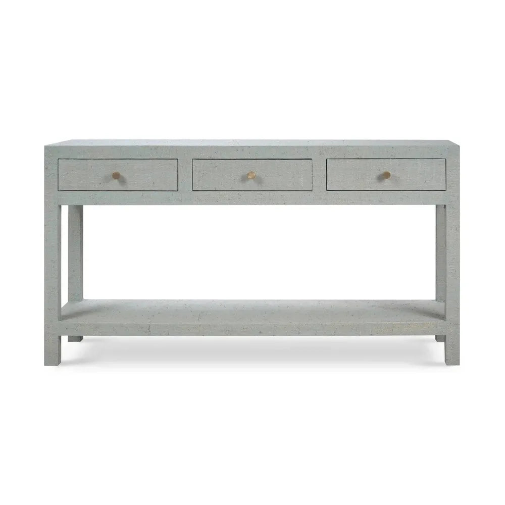 Kagu Console Table-Bramble-BRAM-27969RFPB-Console TablesPale Blue Washed Raffia-3