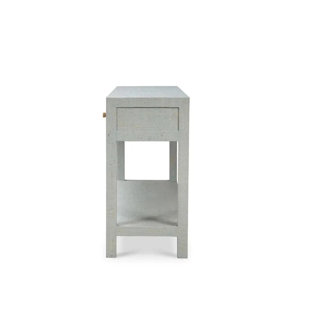 Kagu Console Table-Bramble-BRAM-27969RFPB-Console TablesPale Blue Washed Raffia-6