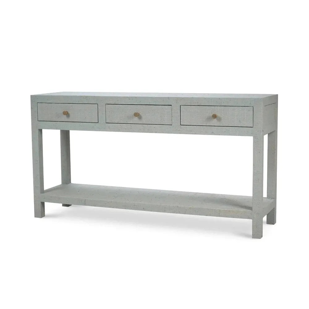Kagu Console Table-Bramble-BRAM-27969RFPB-Console TablesPale Blue Washed Raffia-1