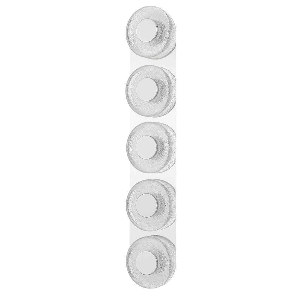 Pearl Wall Sconce - Polished Nickel 5 Lights