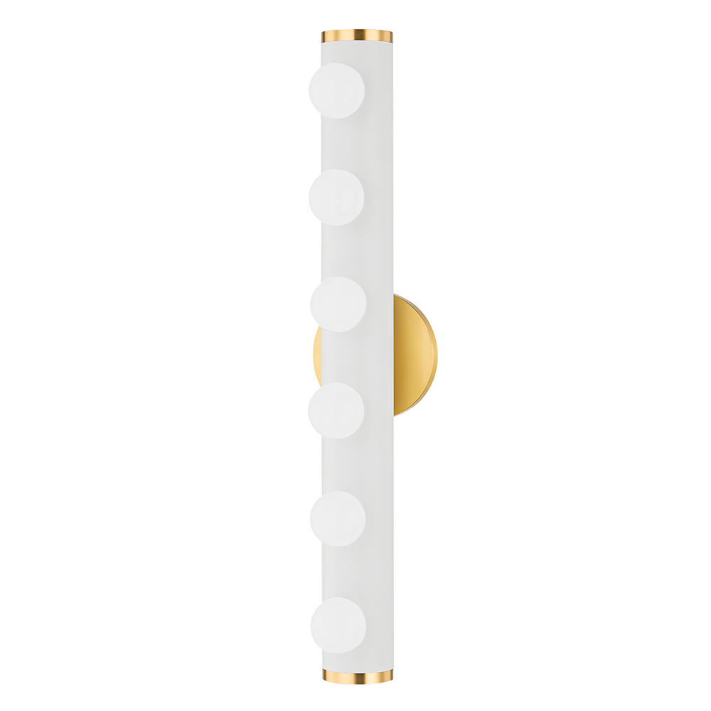 Penny Bath Bracket-Mitzi-HVL-H631306-AGB/TWH-Pendants6 Lights-White-4-France and Son