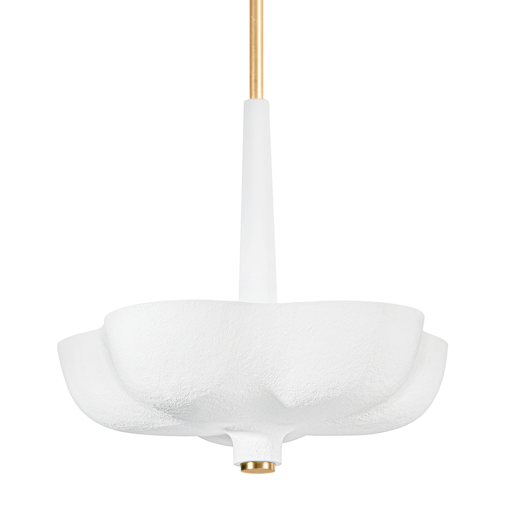 Rimini Pendant - Gold Leaf / Gesso White 5 Lights