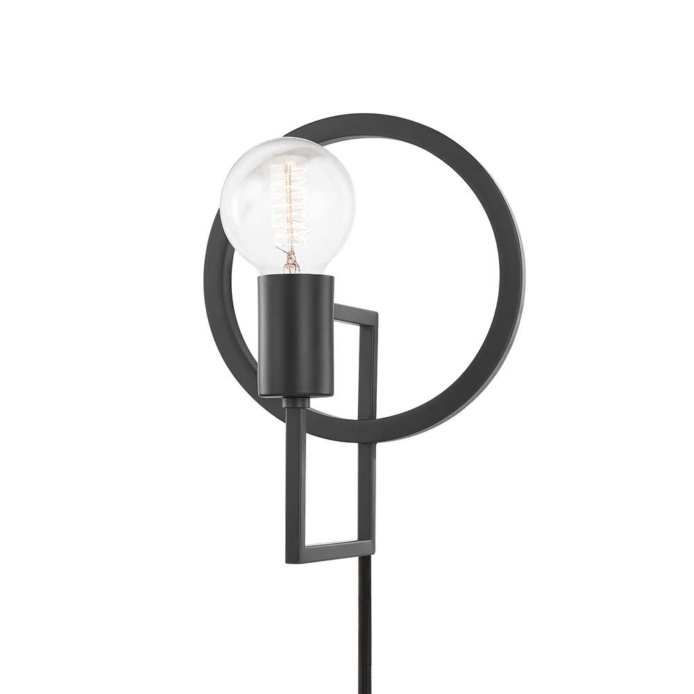 Tory 1 Light Portable Wall Sconce-Mitzi-HVL-HL637201-DKGY-Outdoor Wall SconcesDark Gray-2-France and Son
