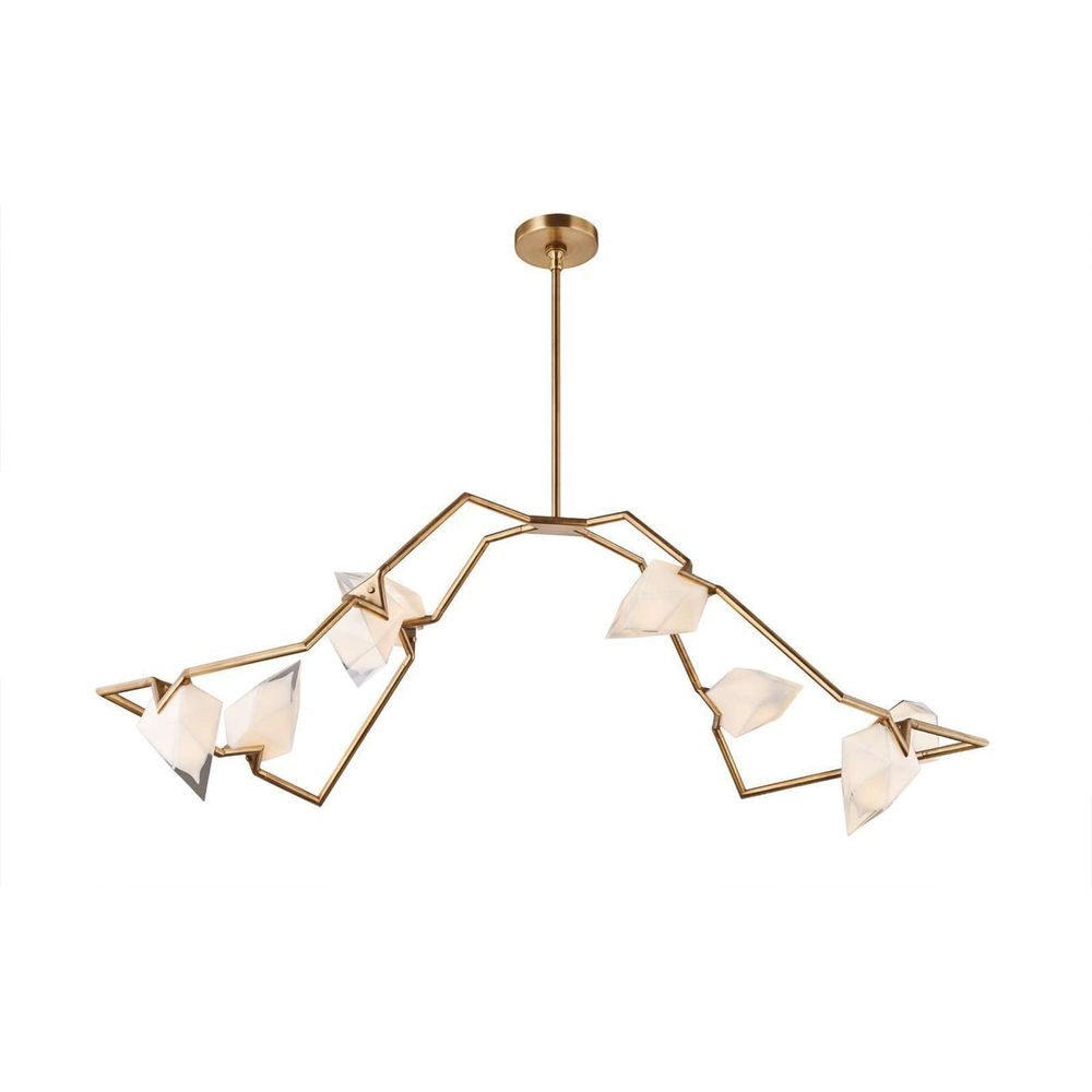 Modern Branching Geode Chandelier - Large-France & Son-LM9198PBRS-Chandeliers-1-France and Son