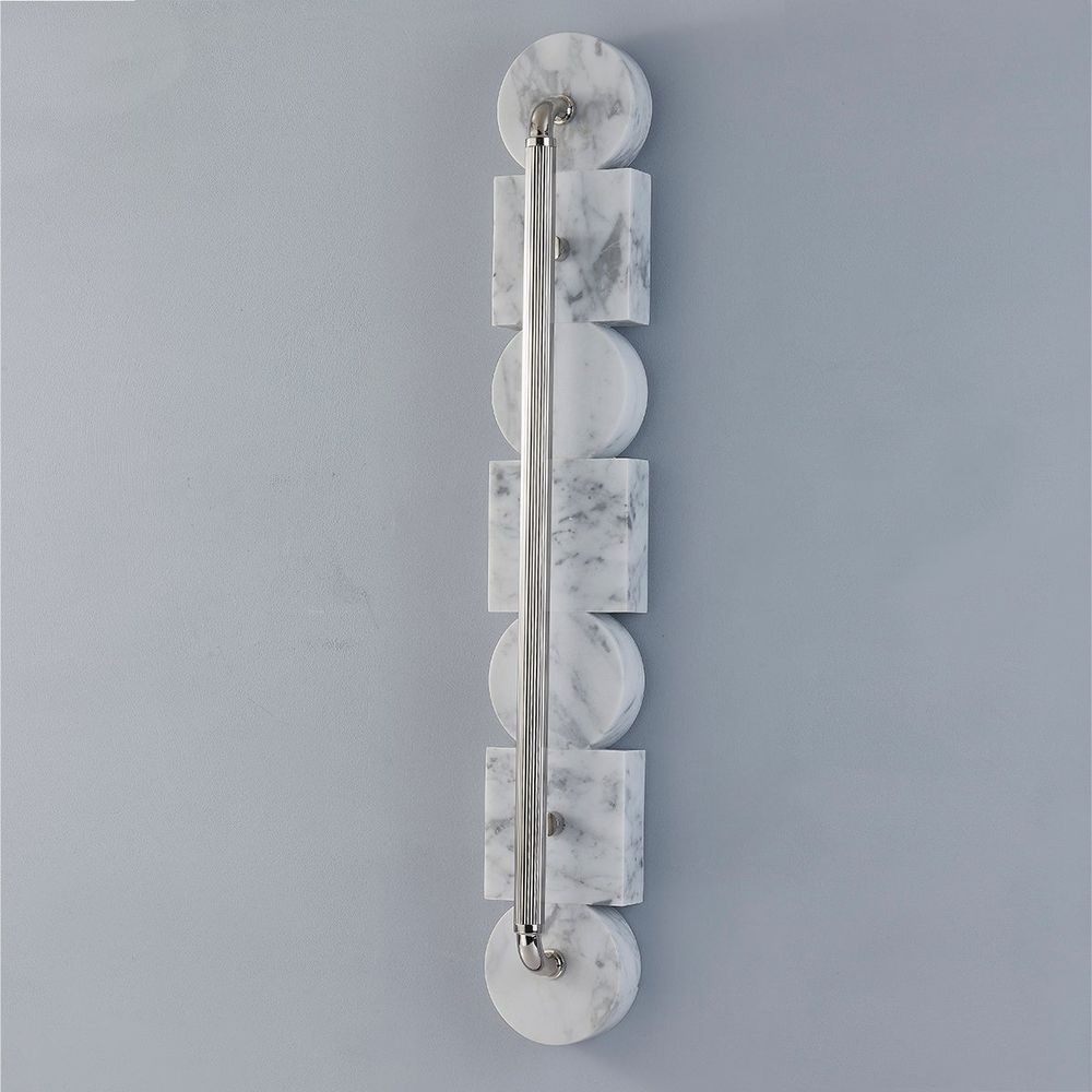 Sena Wall Sconce - Burnished Nickel 5in Width 23.25in Height