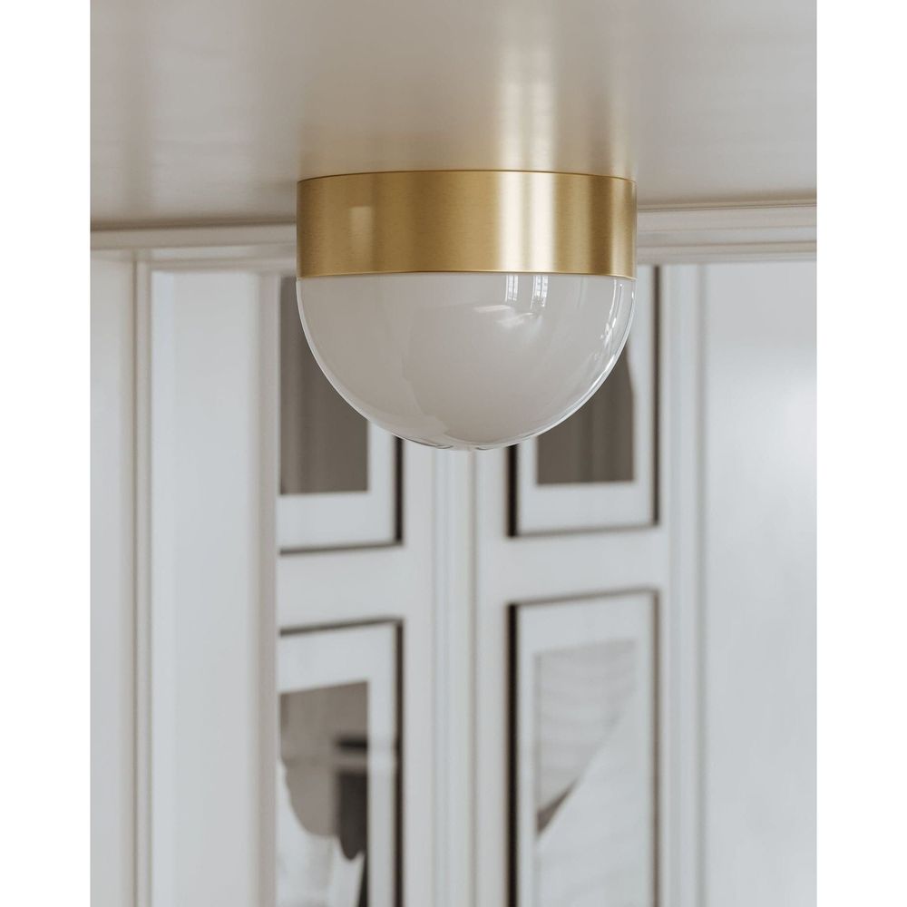 Adams Light Small Flush Mount-Hudson Valley-HVL-2110-AGB-Flush MountsAged Brass - 1 Light Small Flush Mount-5-France and Son