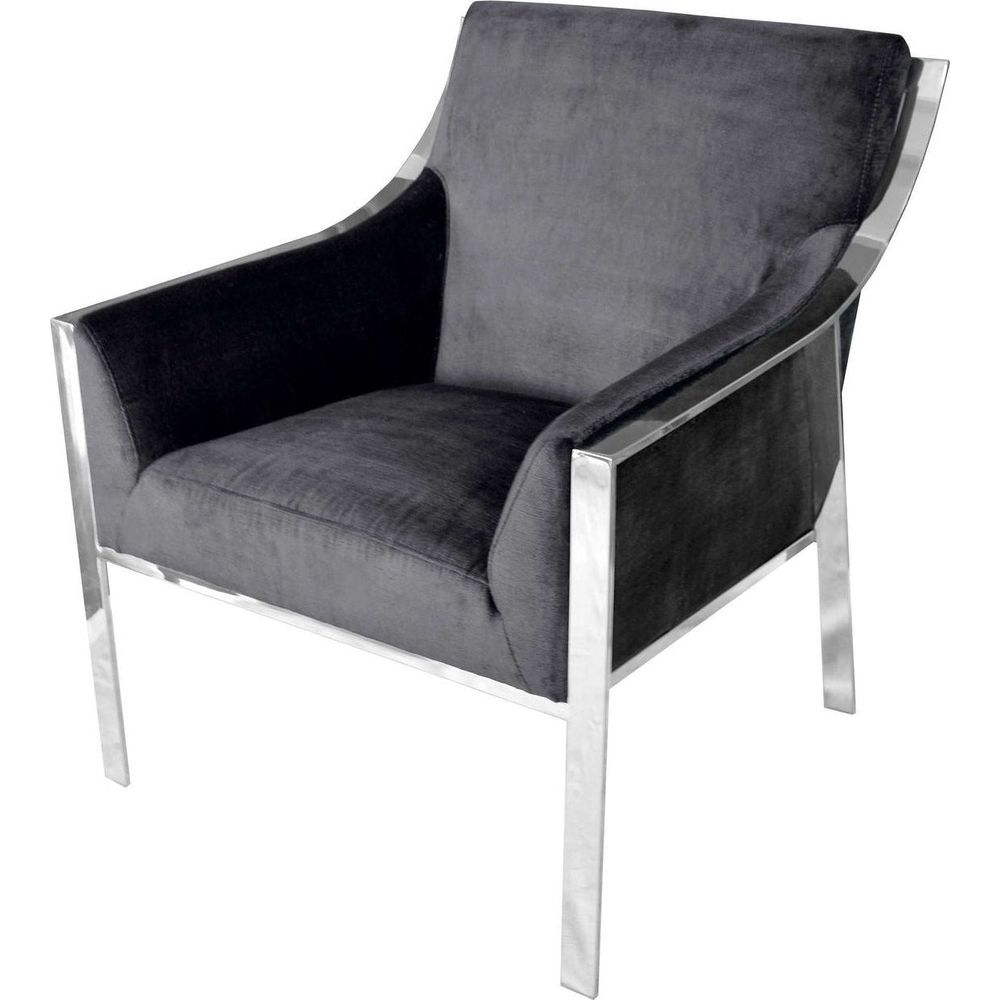 Hyde Armchair - Bella Black Velvet-Sunpan-FAC1450BLK-Lounge Chairs-1-France and Son