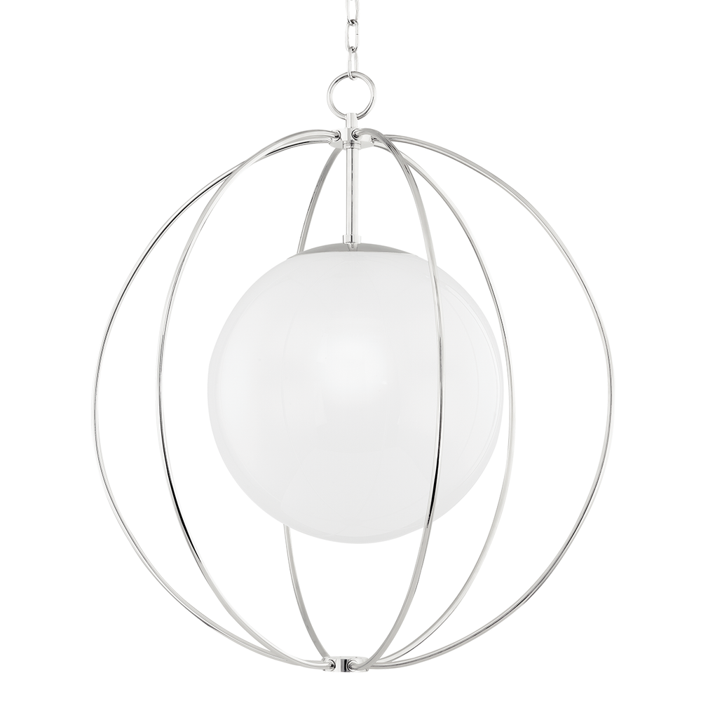 Lyla 1 Light Large Pendant-Mitzi-HVL-H500701L-PN-PendantsPolished Nickel-2-France and Son