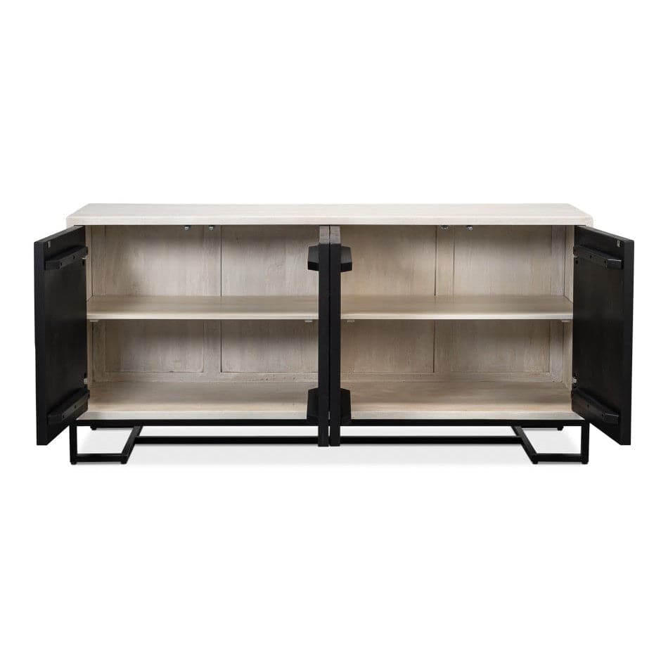 Asiger Four Door Sideboard-SARREID-SARREID-53828-Sideboards & Credenzas-2-France and Son