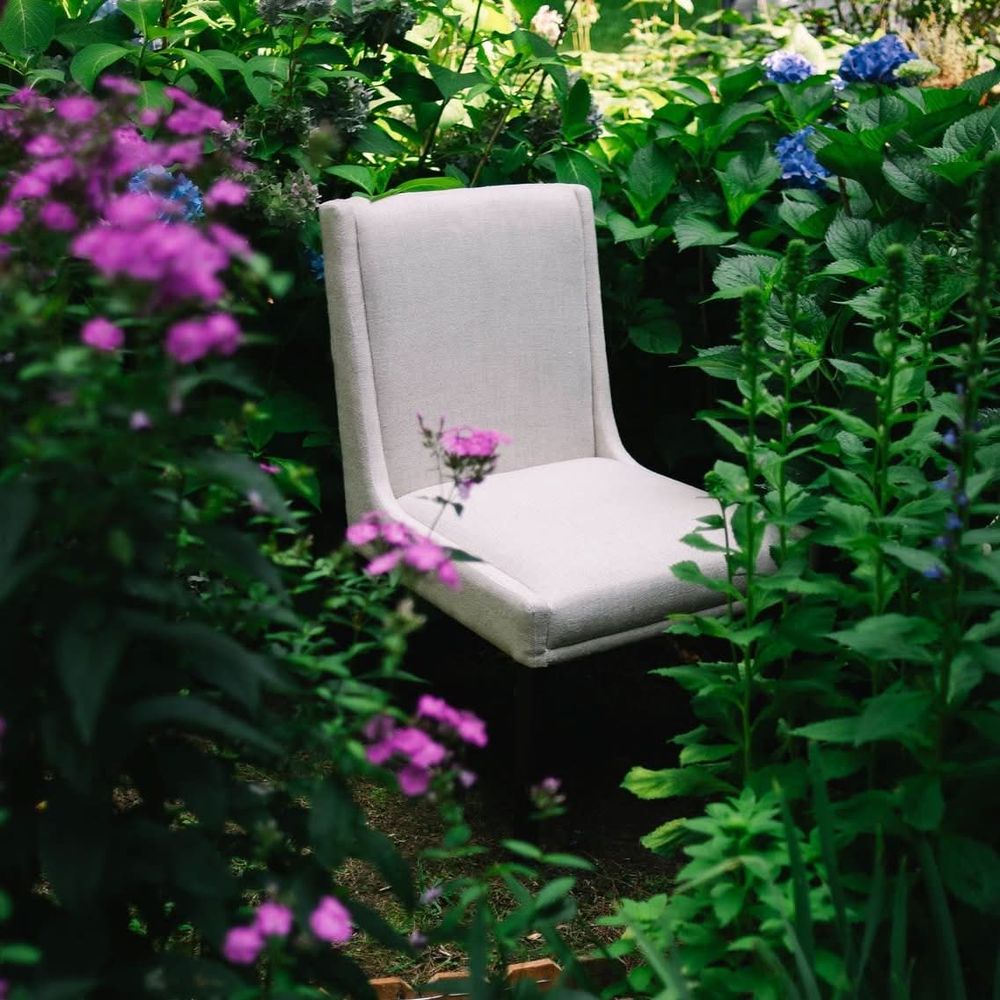 Jake Upholstered Dining Chair with Textured Linen Fabric