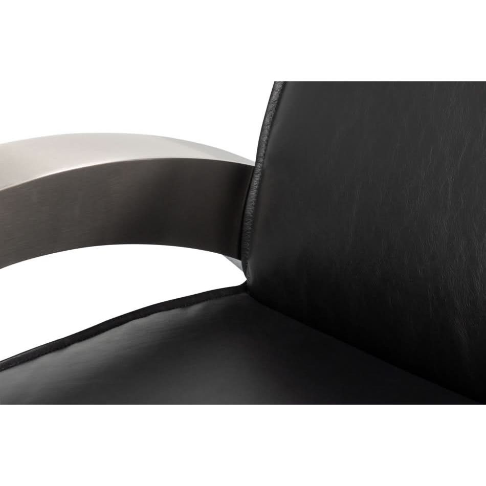 Carlisle Armchair Leather Onyx Black