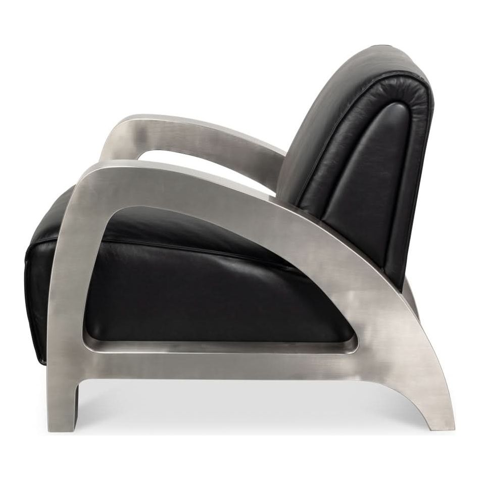 Lounge Chairs Carlisle Armchair Leather Onyx Black