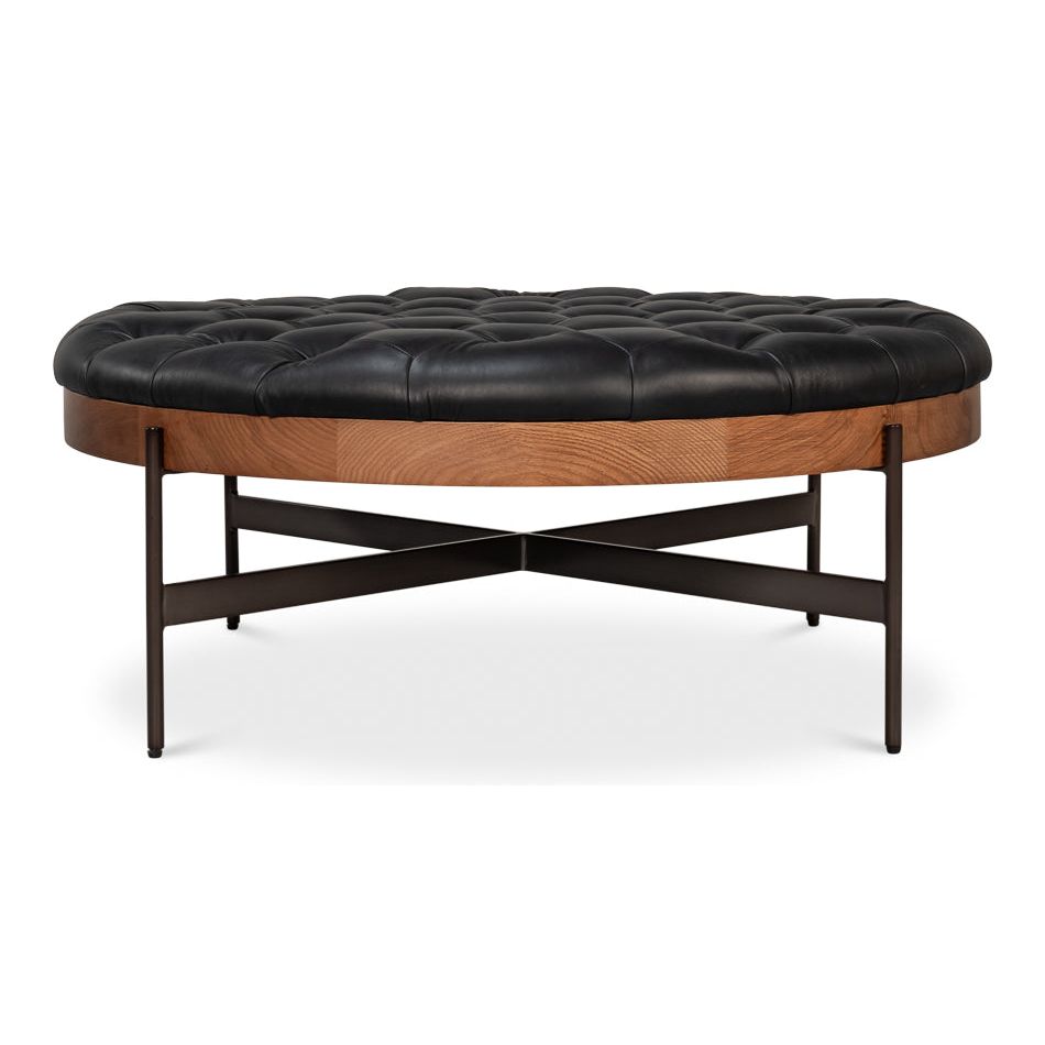 Corbet Cocktail Ottoman Cappucino White