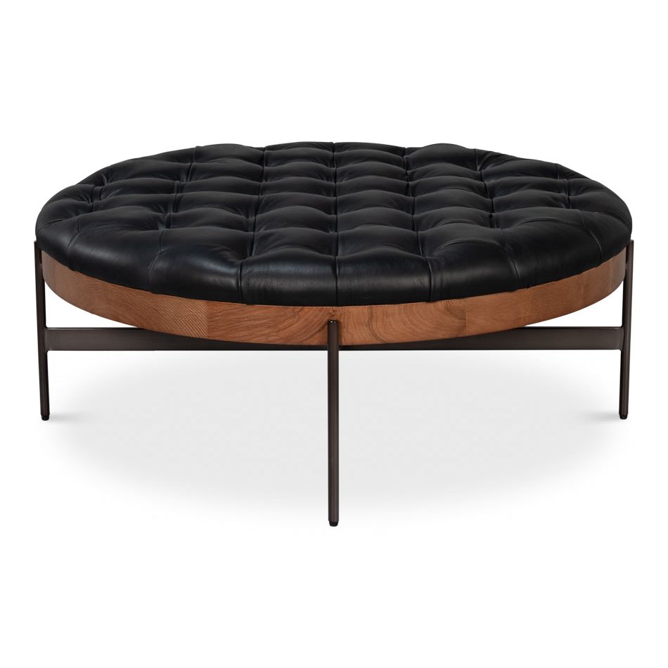 Corbet Cocktail Ottoman Cappucino White