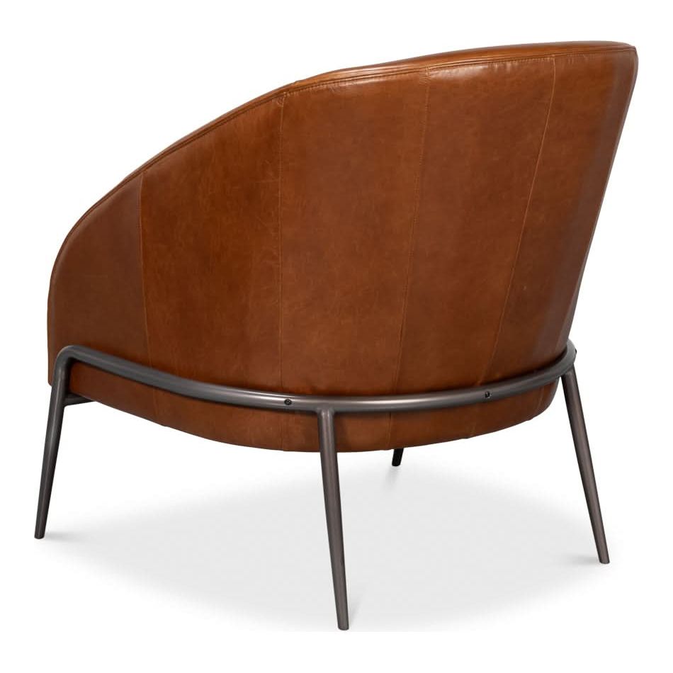 Lounge Chairs Simmons Leather Chair, Havana Brown