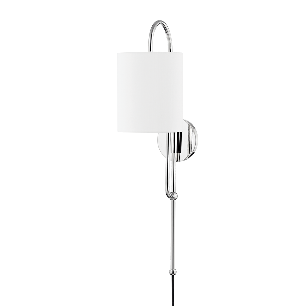 Caroline 1 Light Portable Wall Sconce-Mitzi-HVL-HL641201-PN-Outdoor Wall SconcesPolished Nickel-2-France and Son