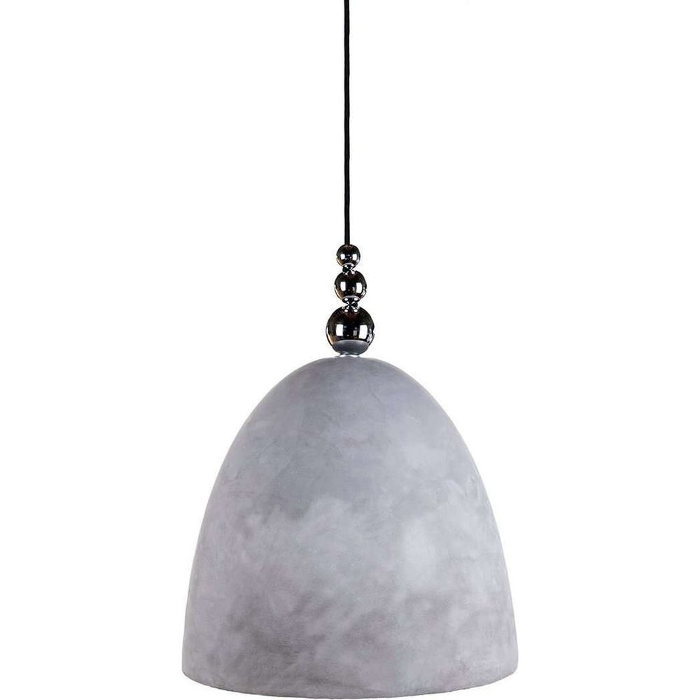 Large Concrete Dome Pendant Lamp-France & Son-LI3014WHT-Pendants-1-France and Son