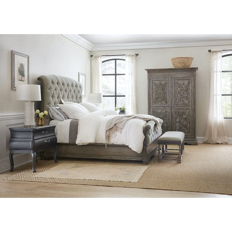 Woodlands Queen Upholstered Bed-Hooker-HOOKER-5820-90850-84-Beds-2-France and Son