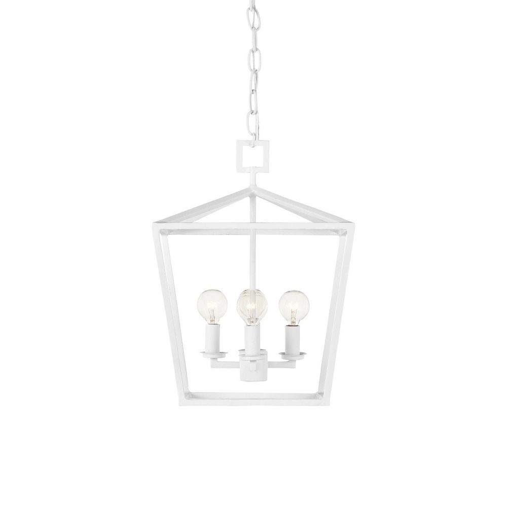 Chandeliers Denison Small White Lantern