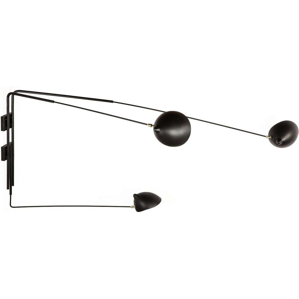 Mid-Century Modern Reproduction Three Arm MSC-R3 Rotating Sconce Inspired by Serge Mouille