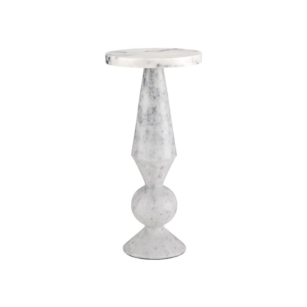 Side Tables Quince White Marble Accent Table
