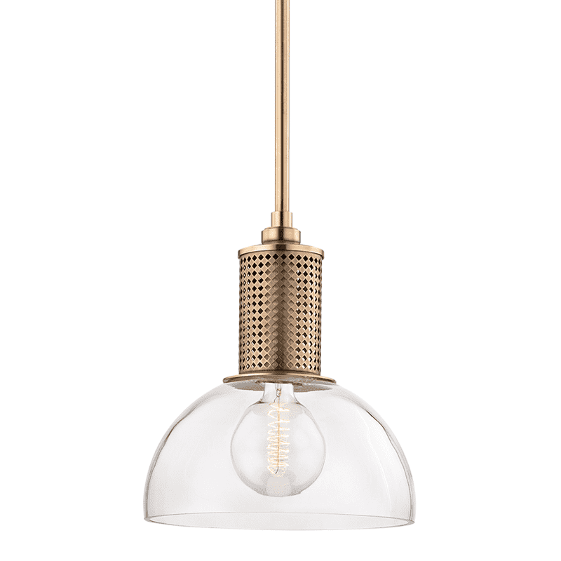 Halcyon 1 Light Pendant-Hudson Valley-HVL-7214-AGB-PendantsAged Brass-1-France and Son