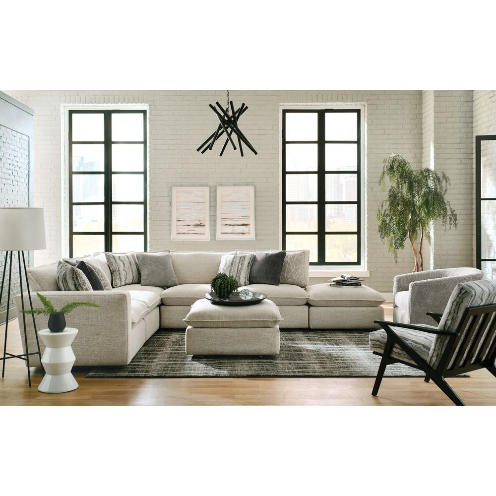 Sectionals Solstice 5pc L Sectional plus Ottoman
